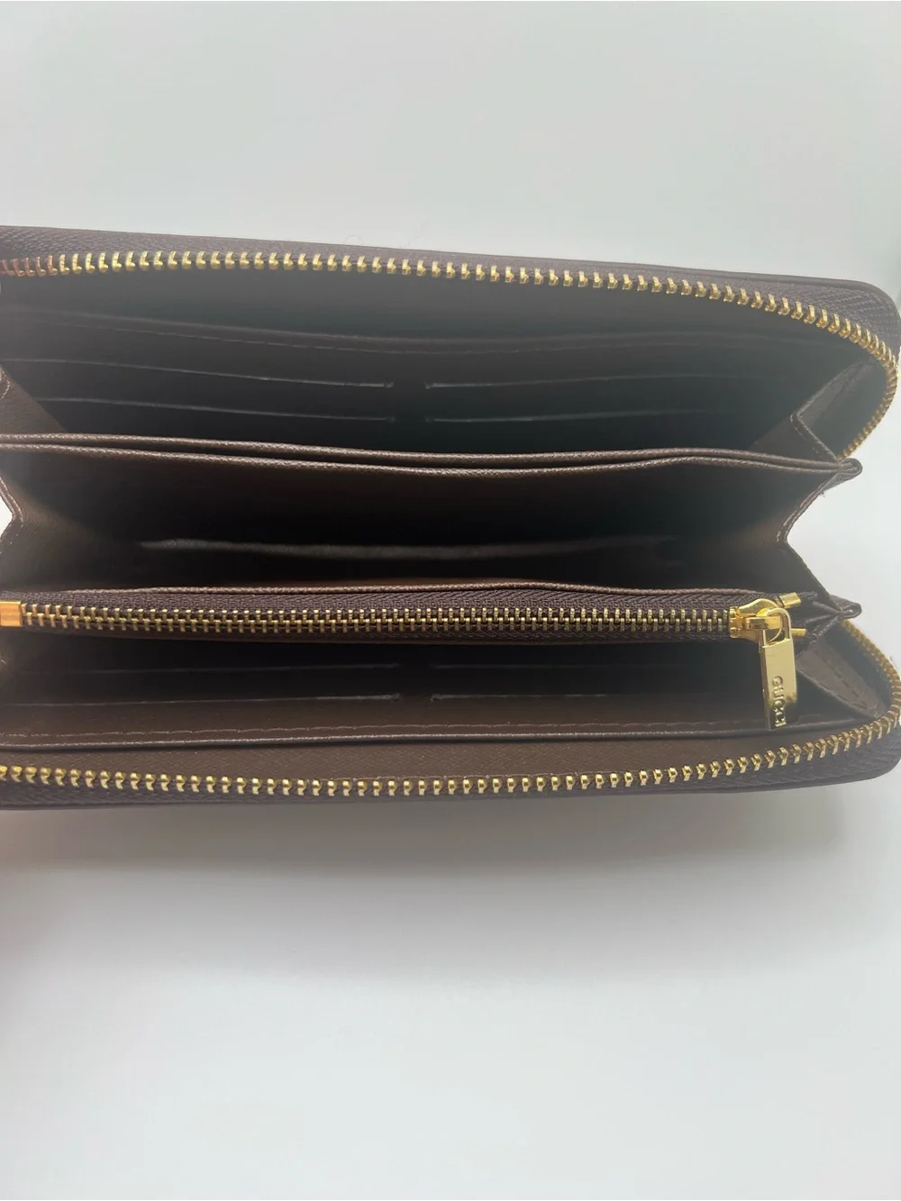 Zip Wallet with Tiger Motif